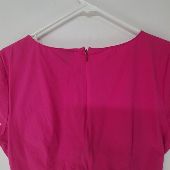 Halogen Women's Short Sleeve Pullover Top Pink Size large peplum hem office - Picture 5 of 7
